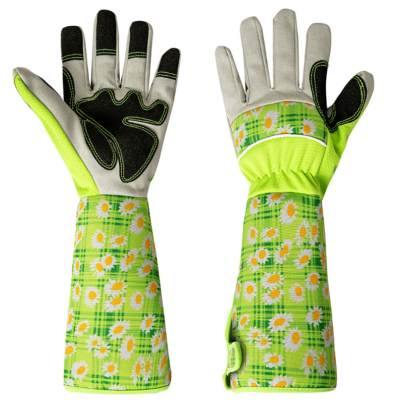 Gardening Gloves Thorn Proof Leather - Guanti da Giardinaggio per Donne, Manica