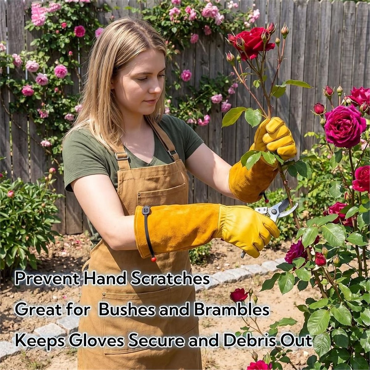 Gardening Gloves Thorn Proof Leather - Guanti da Giardinaggio Antispina per Donne