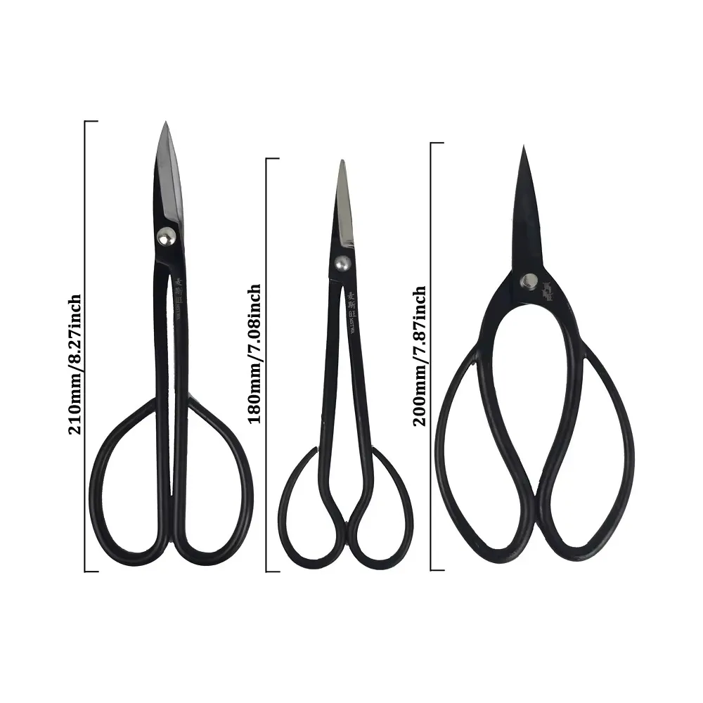 Bonsai Tool Set Stainless Carbon Steel - Set di 3 Forbici per Bonsai