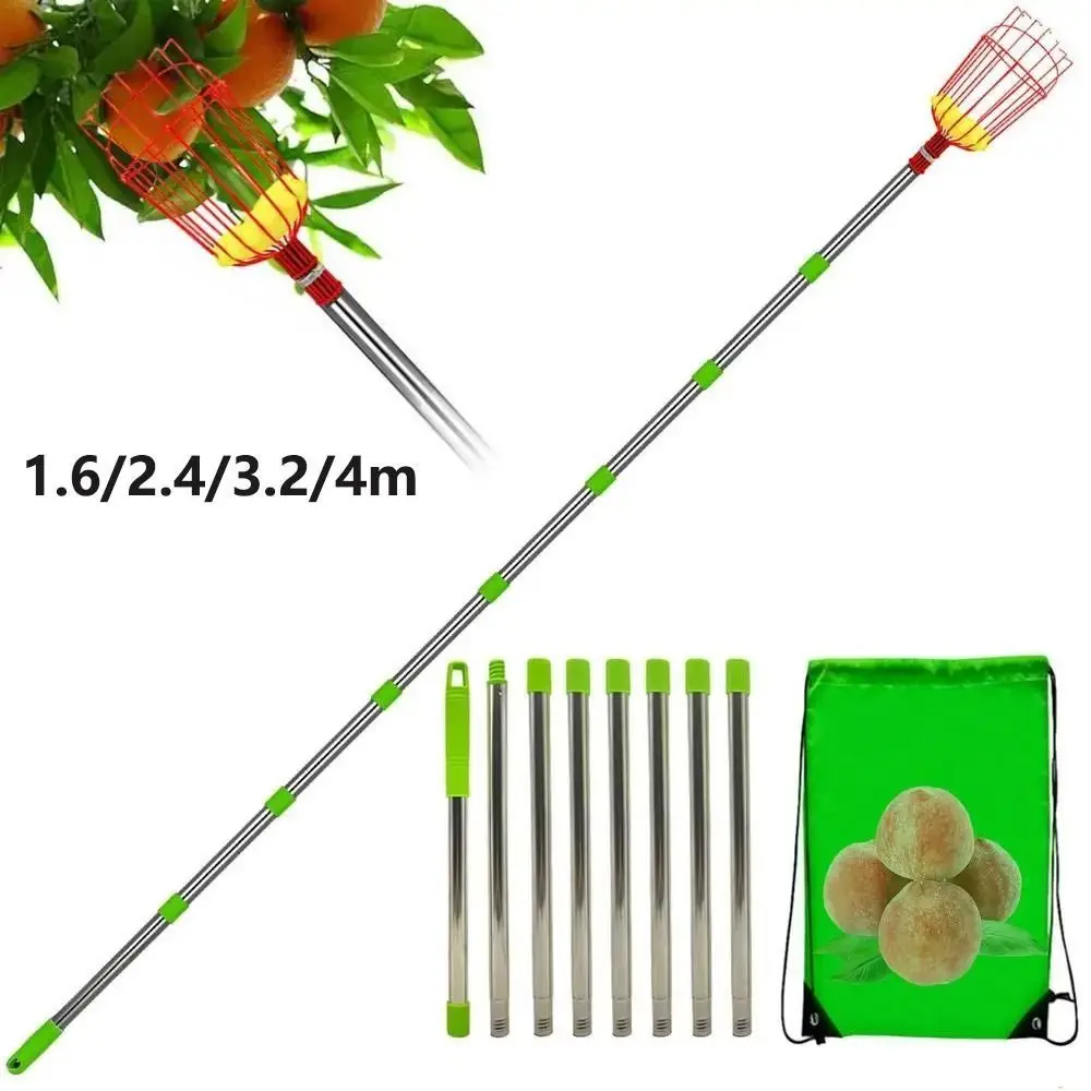 Fruit Picker Basket Telescopic Pole - Raccogli Frutta Telescopico con Cesto, Asta