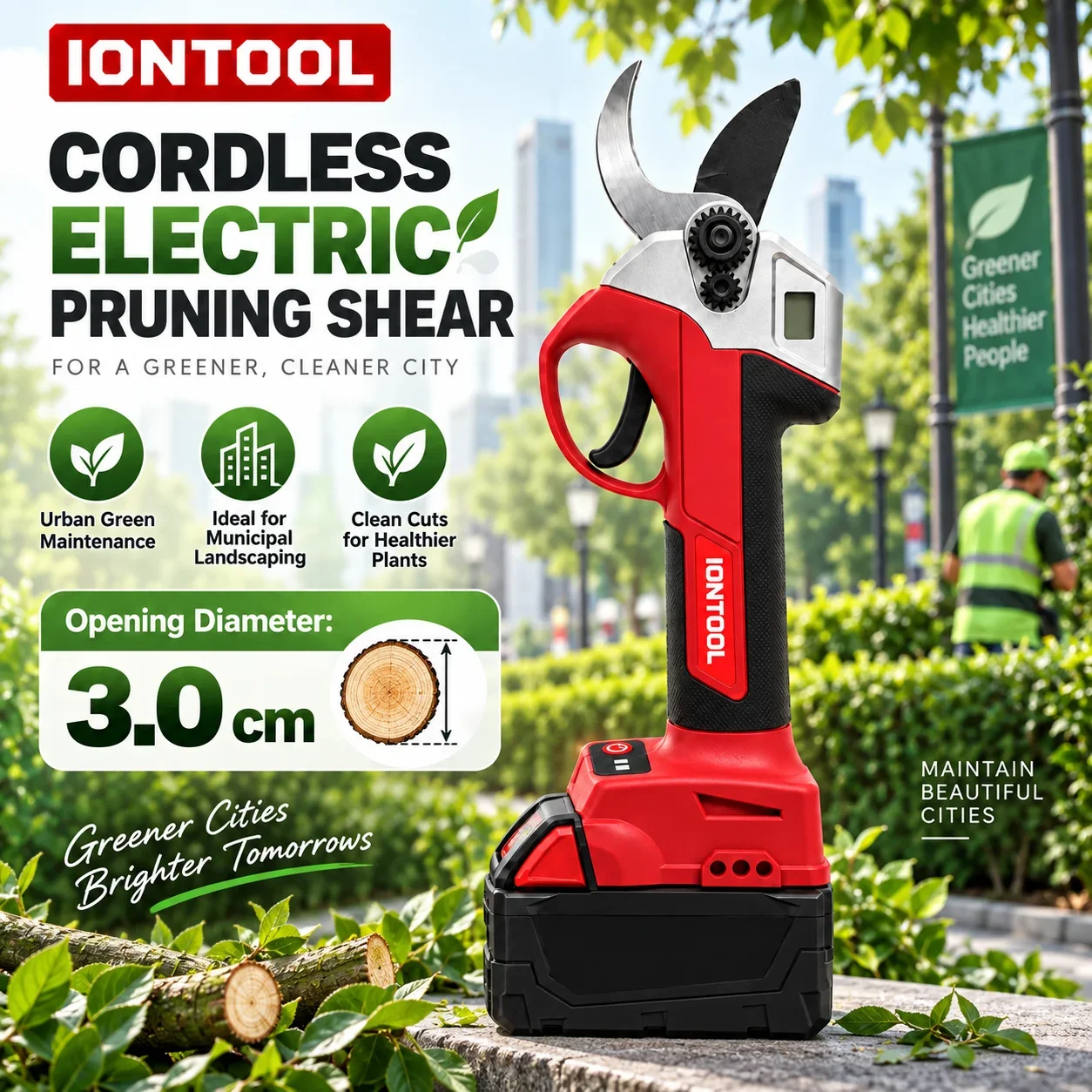 Cordless Electric Pruning Shears 30Mm - Forbici da potatura elettriche senza fili