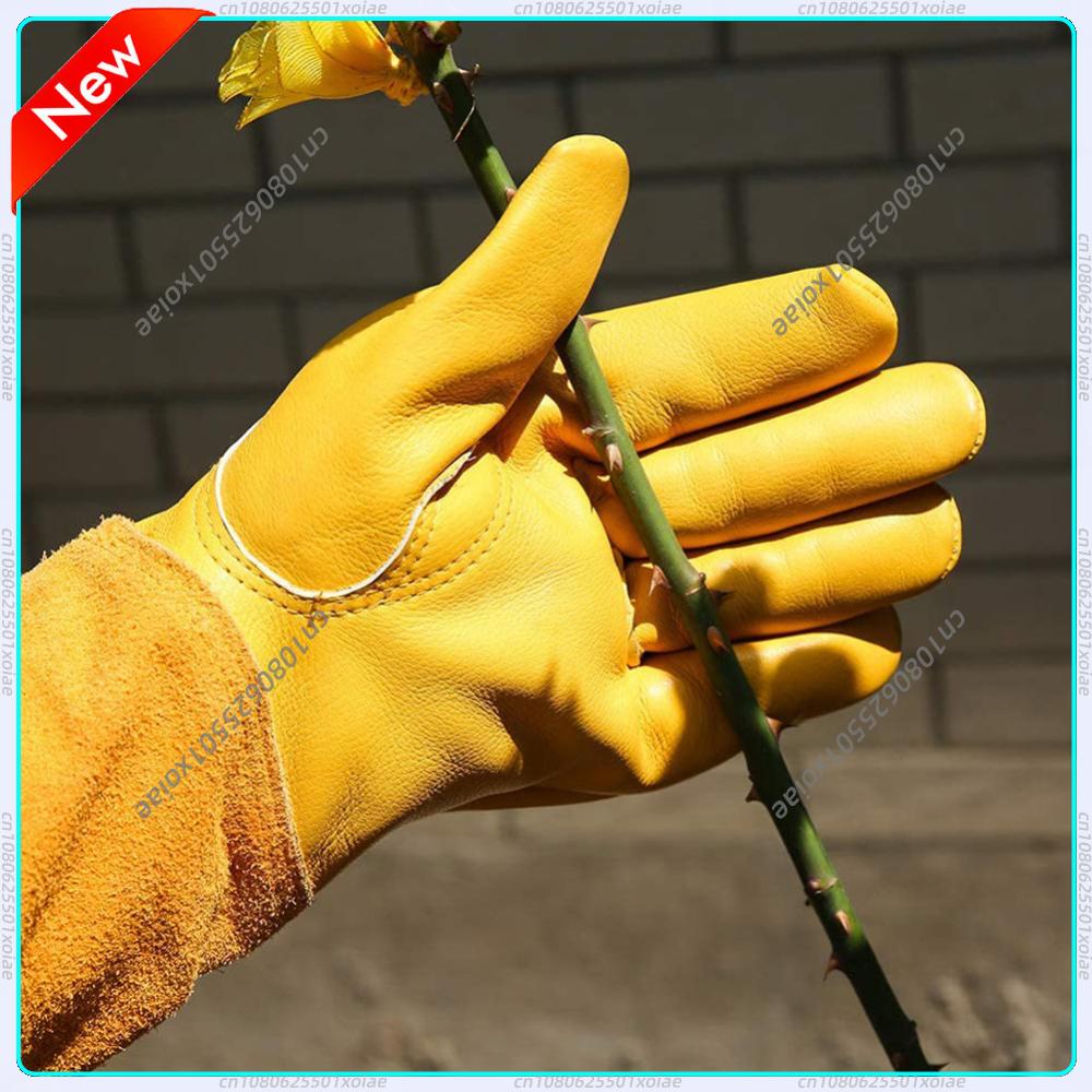 1 paio di guanti da giardinagg - Gardening Gloves Thorn Proof Leather recensione e prezzo