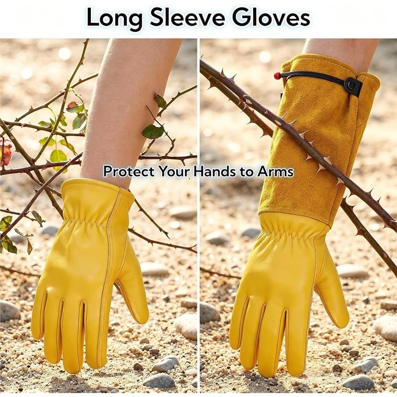 Guanti in pelle a maniche lung - Gardening Gloves Thorn Proof Leather recensione e prezzo