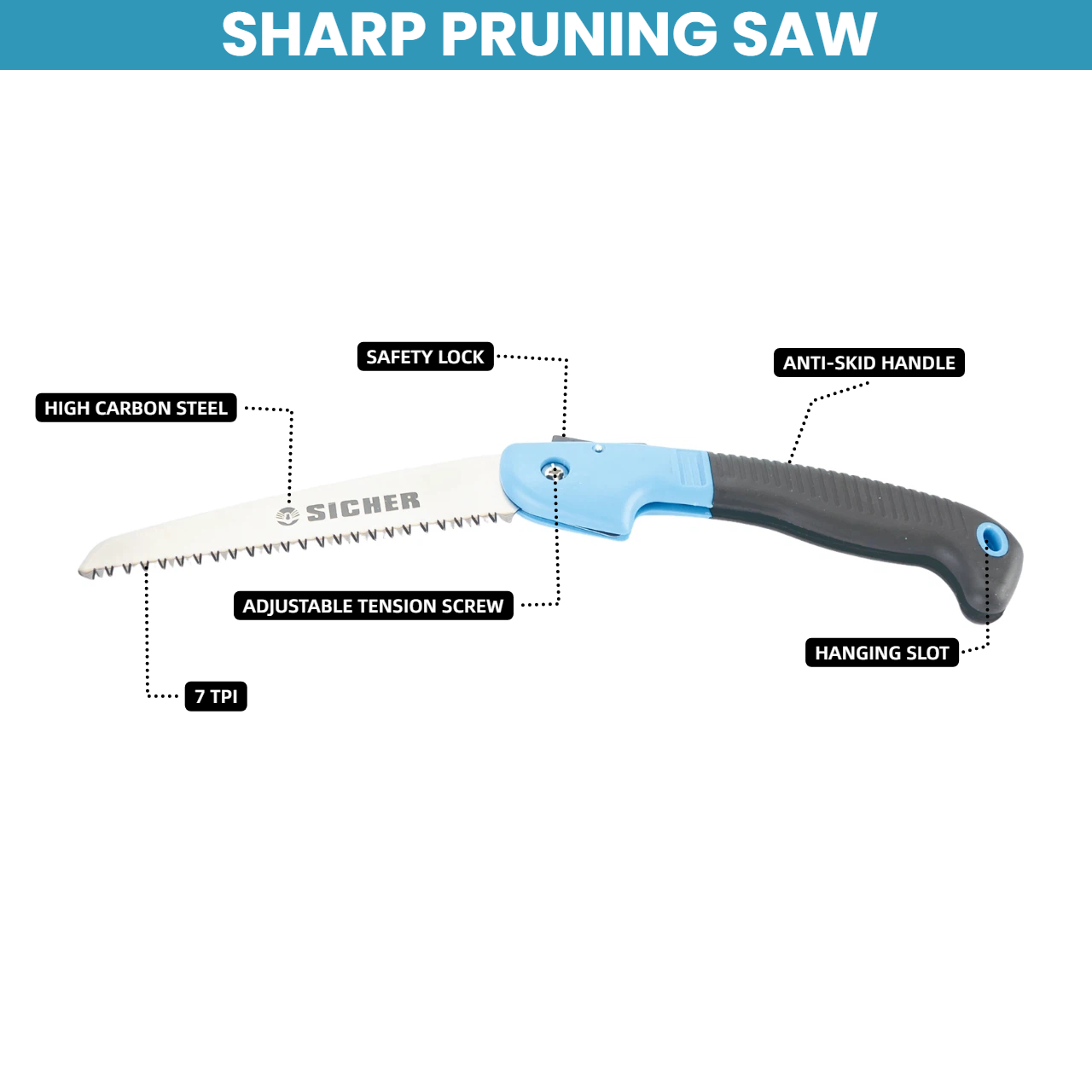 Sega Pieghevole da Potatura da - Pruning Saw Folding Hand Saw Tree recensione e prezzo