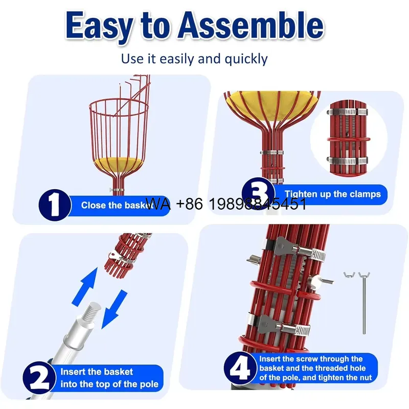 Wmwmnu Asta Telescopica da 20  - Fruit Picker Basket Telescopic Pole recensione e prezzo