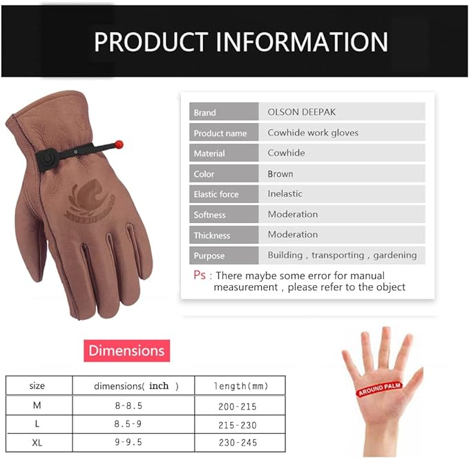 Guanti in pelle di vacchetta p - Gardening Gloves Thorn Proof Leather recensione e prezzo
